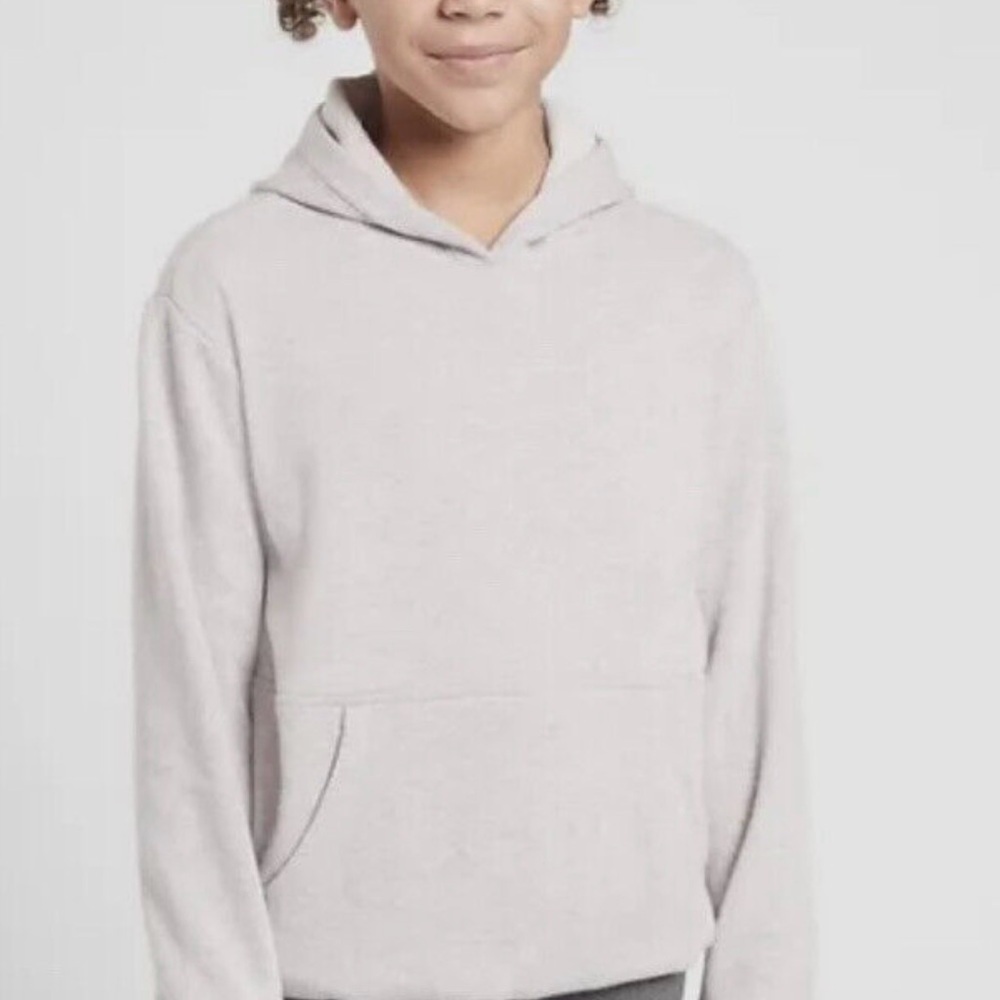 EUC Athleta Girl Crazy Cozy Chill Hoodie Heather Pink Lavender Medium 8-10 Comfy - Picture 3 of 10